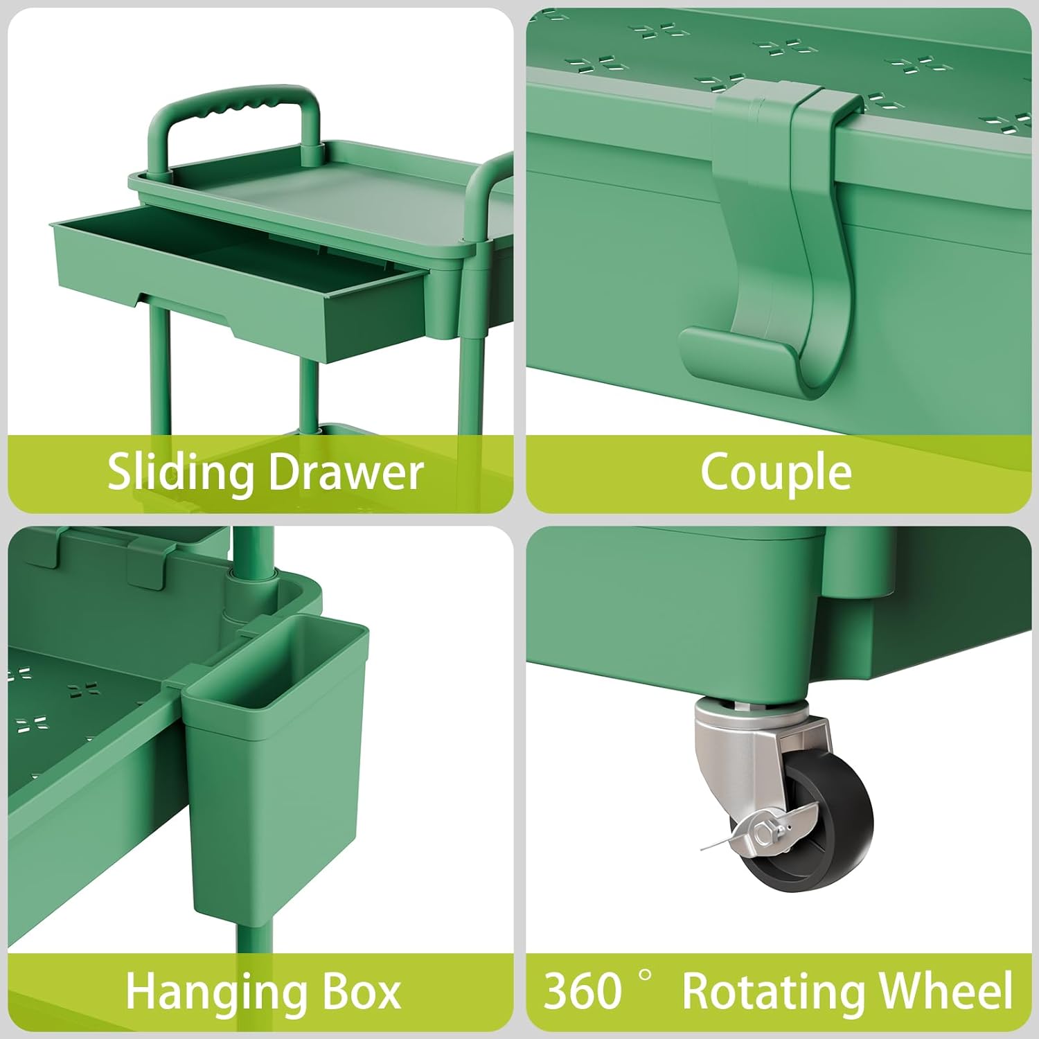 5 Tier Rolling Cart Organizer,Bathroom Cart Organizers with Wheels Laundry Room Organization Mobile