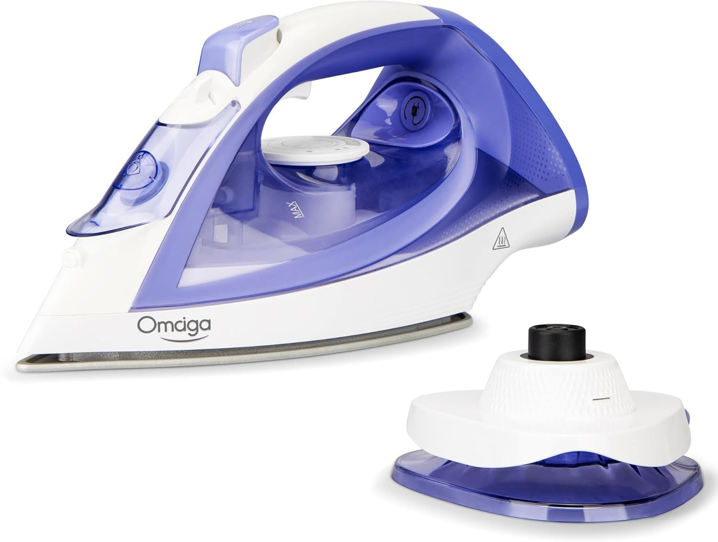 Cordless Iron for Clothes, 1550W 2-In-1 Cordless/Corded Steam Iron Rapid Heating, Ceramic
