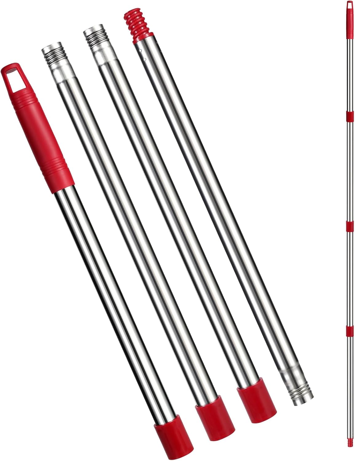 Spin Mop Replacement Handle - 4 Section Mop or Broom Handle/Stick Compatible with O Cedar Spin Mop
