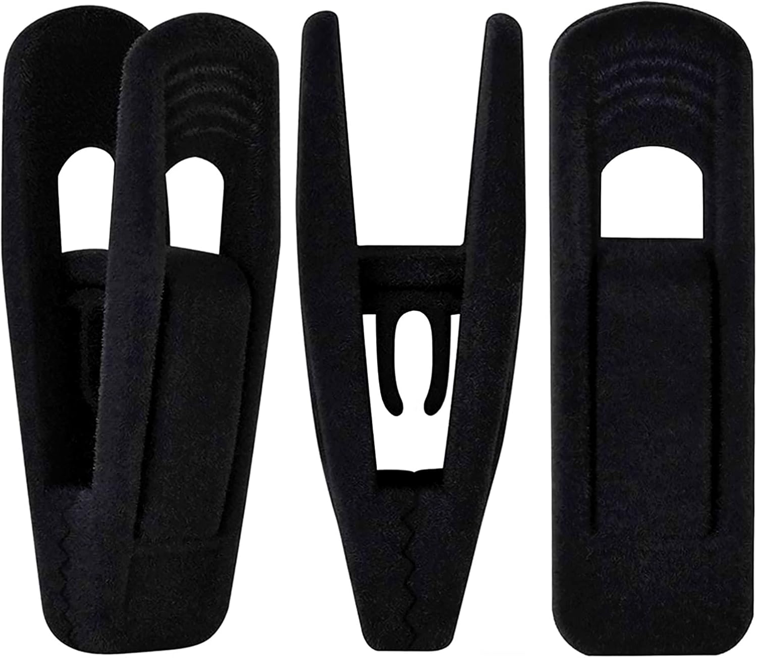 Black Velvet Hangers Clips 40 PCS, Pants Hangers Velvet Clips Easily Add to Velvet Hanger, Skirt