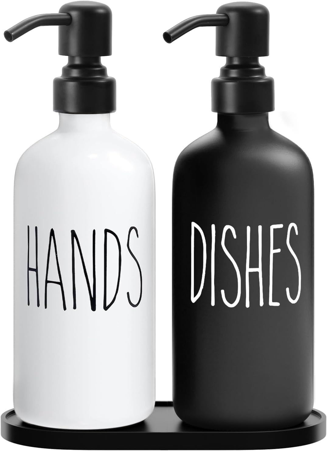 MOMEEMO Kitchen Soap Dispenser Set, Contains Dish and Hand Soap Dispenser, Suitable for Farmhouse