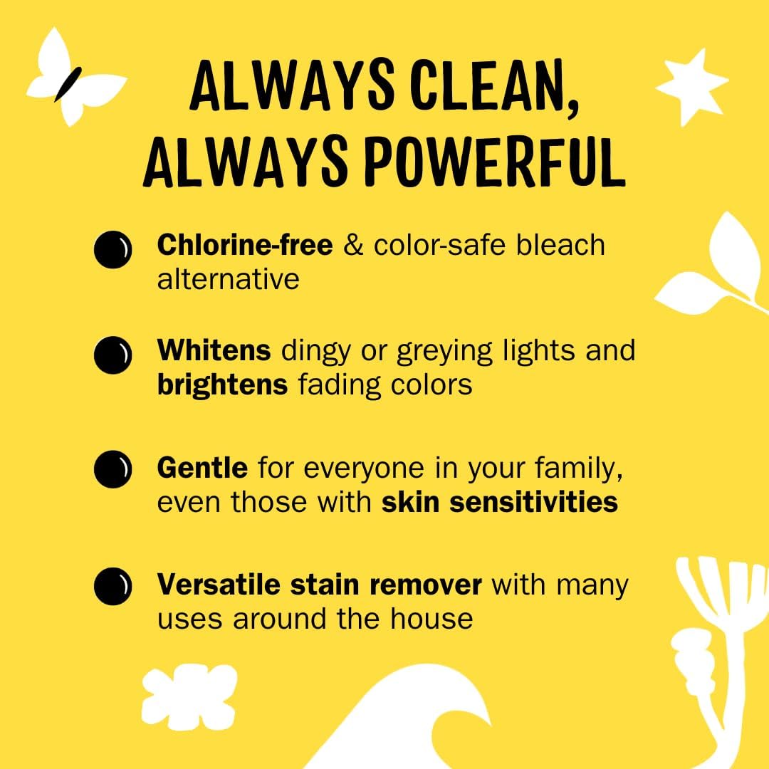 Molly's Suds Oxygen Whitener | Powerful Bleach Alternative, Chlorine Free & Color Safe | Brightens