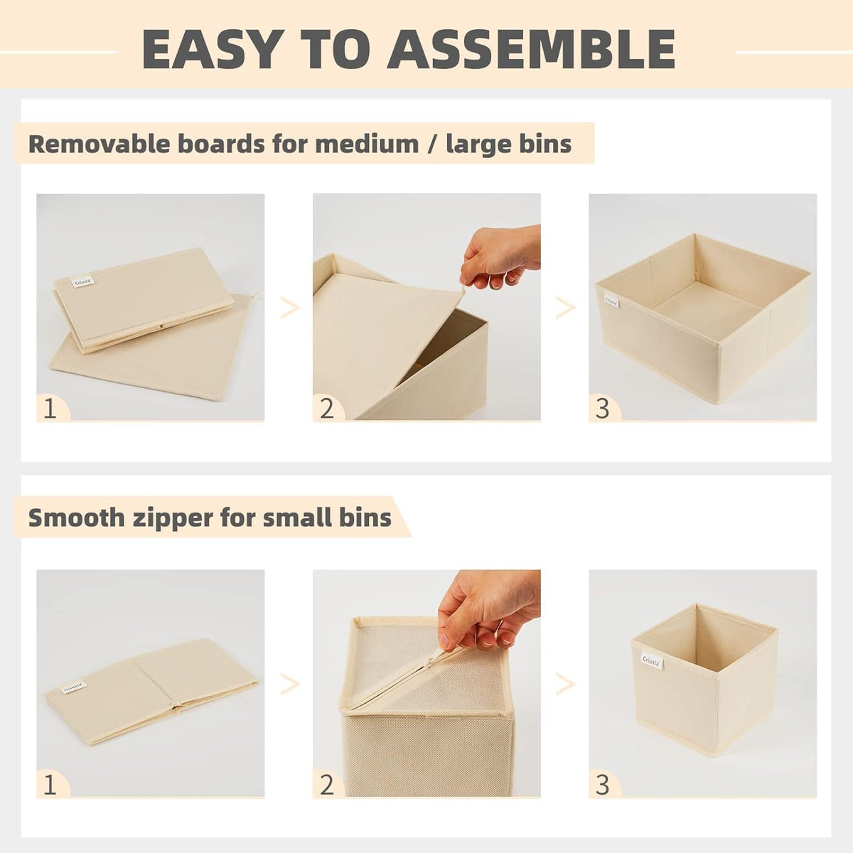 Criusia Drawer Organizer Clothes, 8 Pack Underwear Drawer Organizer, Foldable Cloth Storage Box