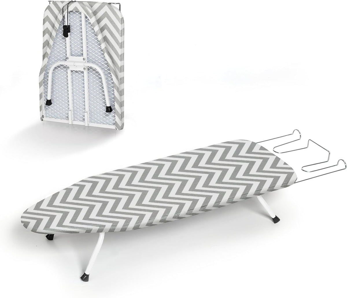Folding Ironing Board for Small Space, RAINHOL Mini Collapsible Ironing Boards, with Hook, Iron