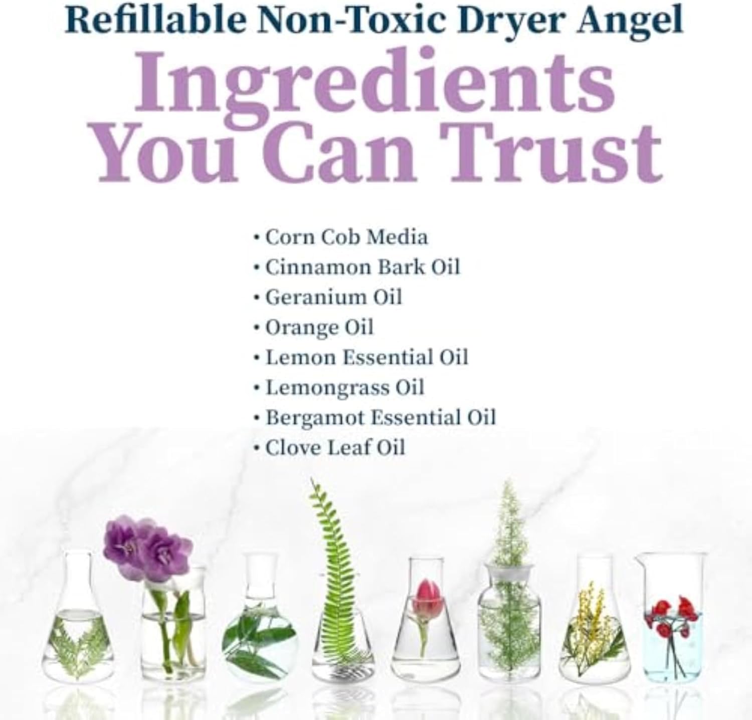 Truly Free Dryer Angel - Natural Dryer Sheet Alternative, Non-Toxic Reusable Fabric Softener Sheets