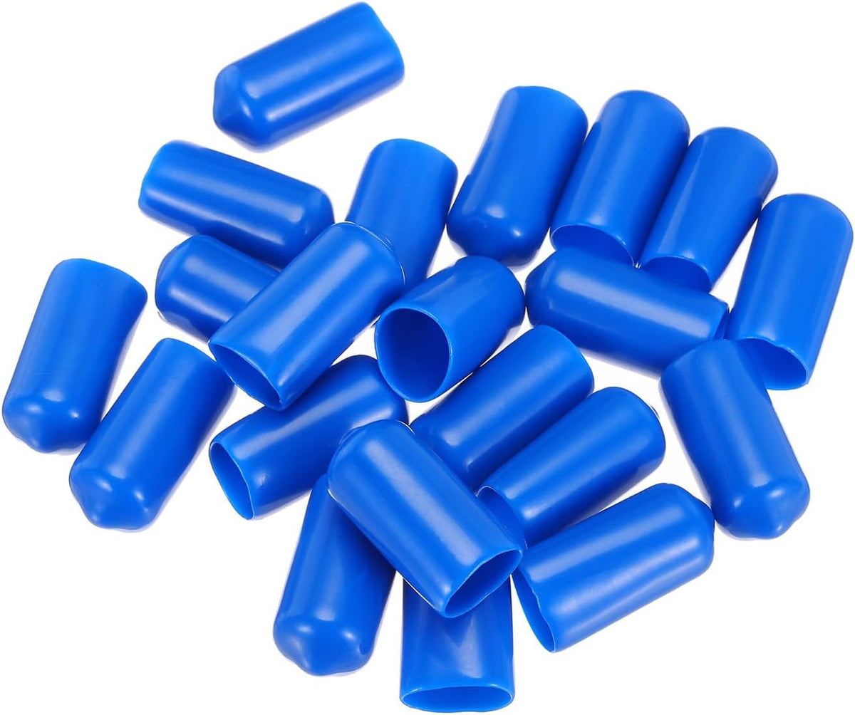 uxcell 20pcs Rubber End Caps 10mm(3/8") ID Vinyl PVC Round Tube Bolt Cap Cover Screw Thread