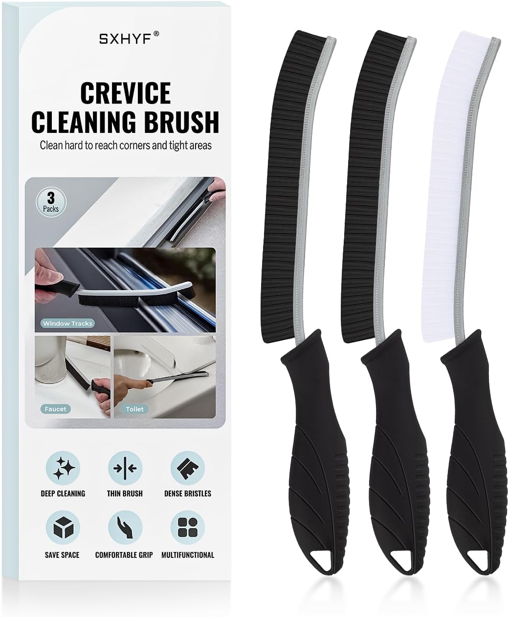 SXhyf Crevice Cleaning Brush - Grout Scrub Brush, House Cleaning Supplies, Gap Cleaning Tools, Home