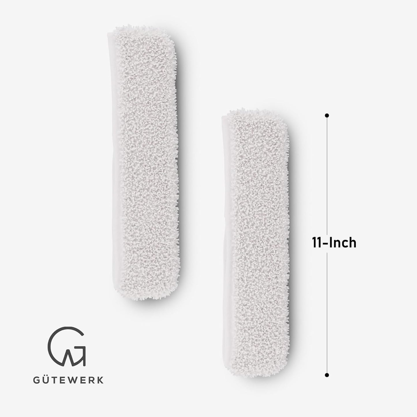 GÜTEWERK 2× Microfibre Cloths – Accessory for 11" Squeegee – Lint-Free, Streak-Free Cleaning for