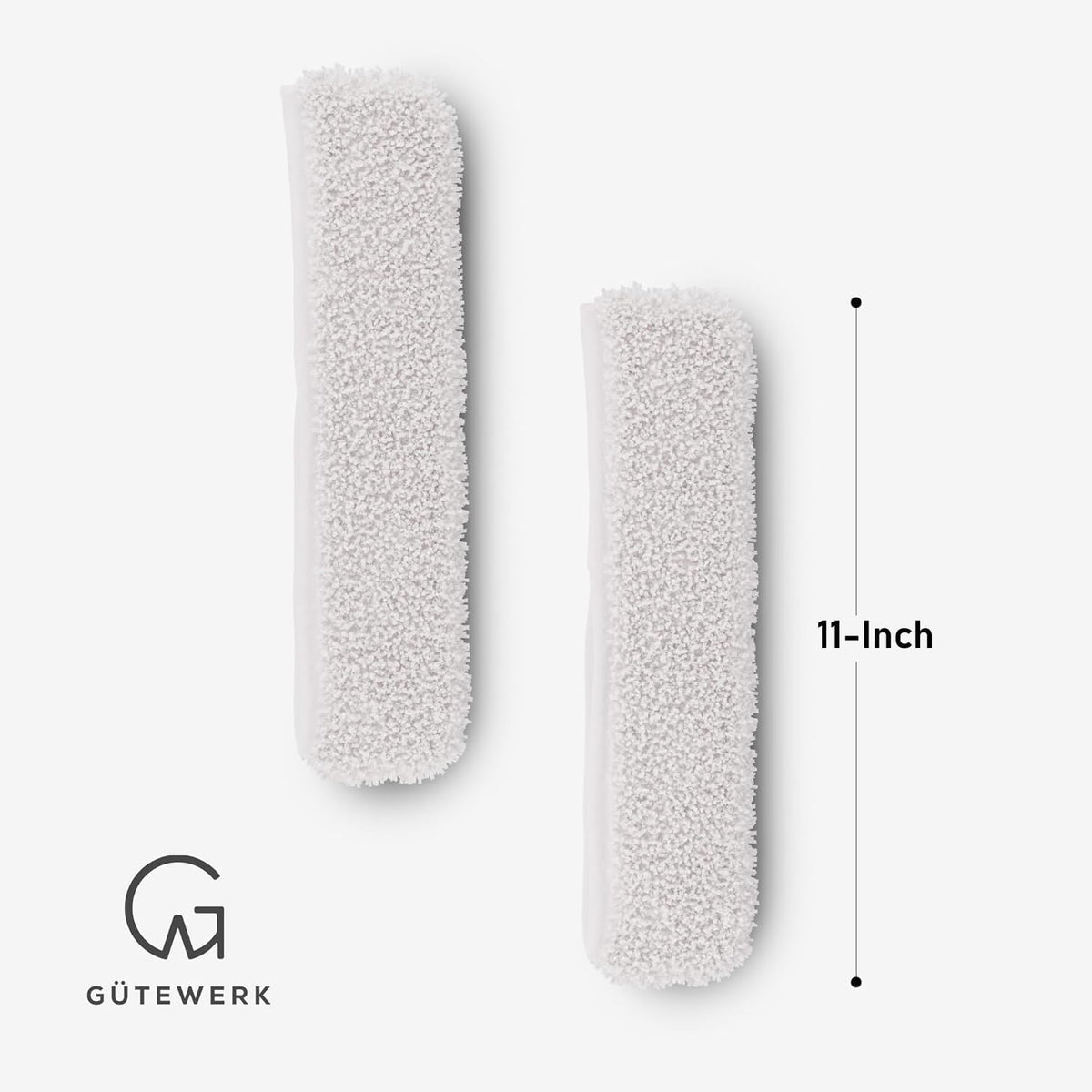 GÜTEWERK 2× Microfibre Cloths – Accessory for 11" Squeegee – Lint-Free, Streak-Free Cleaning for