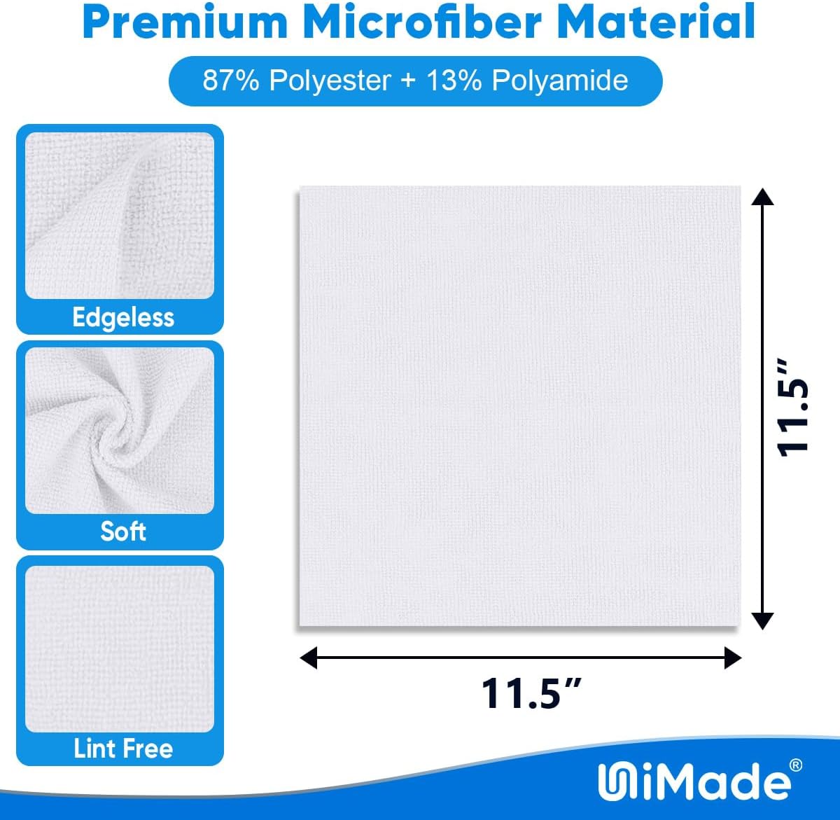 Shop Towel Rags, 50 Pack Reusable Shop Rags Bulk Microfiber Cleaning Cloth Lint Free Cleaning