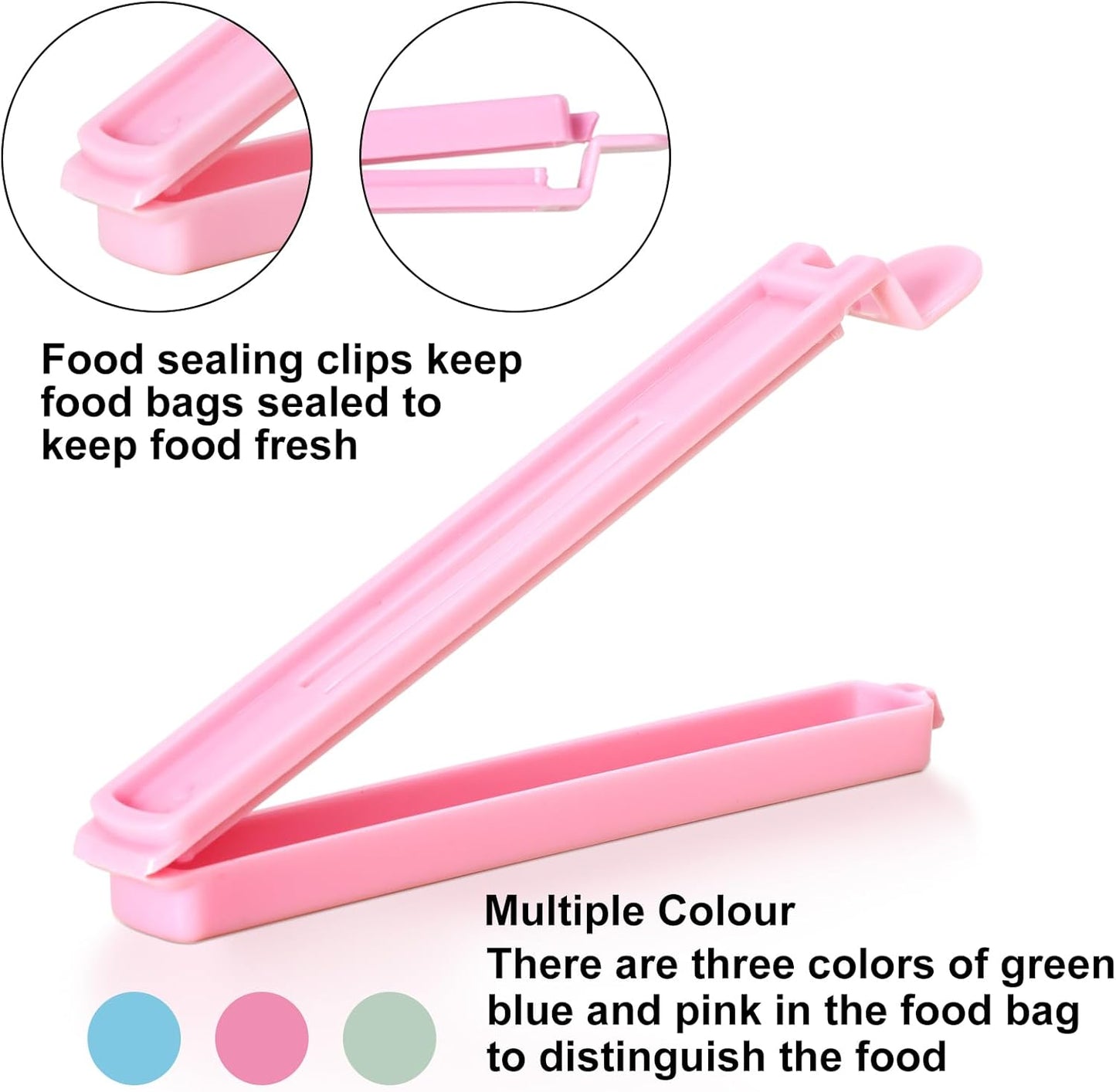 80 PCS Sealing Clip Bag Plastic Chip Large Size Food Clips Bag Clips for Food Storage Kitchen and