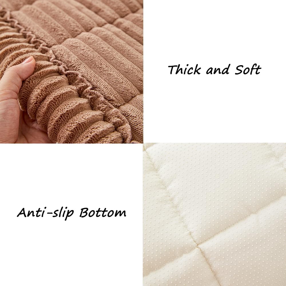 Couch Cover for Dogs Washable, Fuzzy Pet Couch Covers for 3 Cushion Sofa Pet Friendly, Non Slip