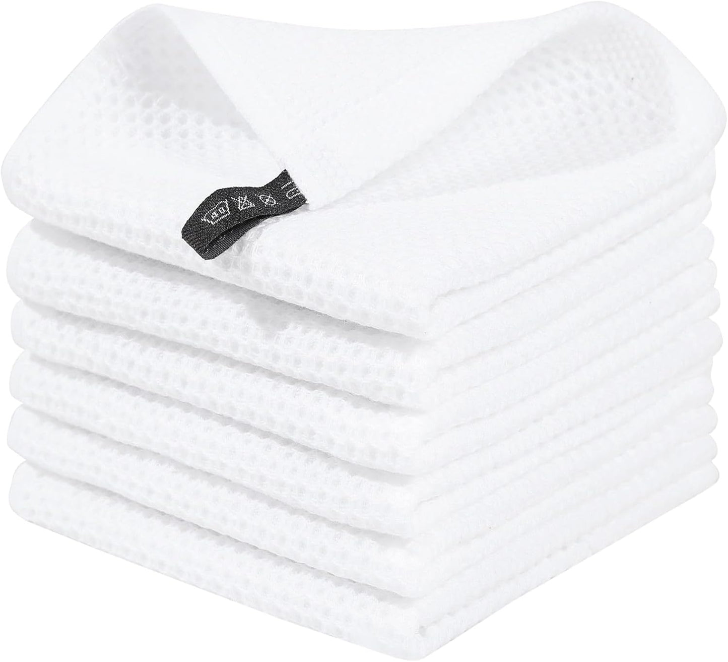 Homaxy 100% Cotton Waffle Weave Kitchen Dish Cloths, Ultra Soft Absorbent Quick Drying Dish Towels
