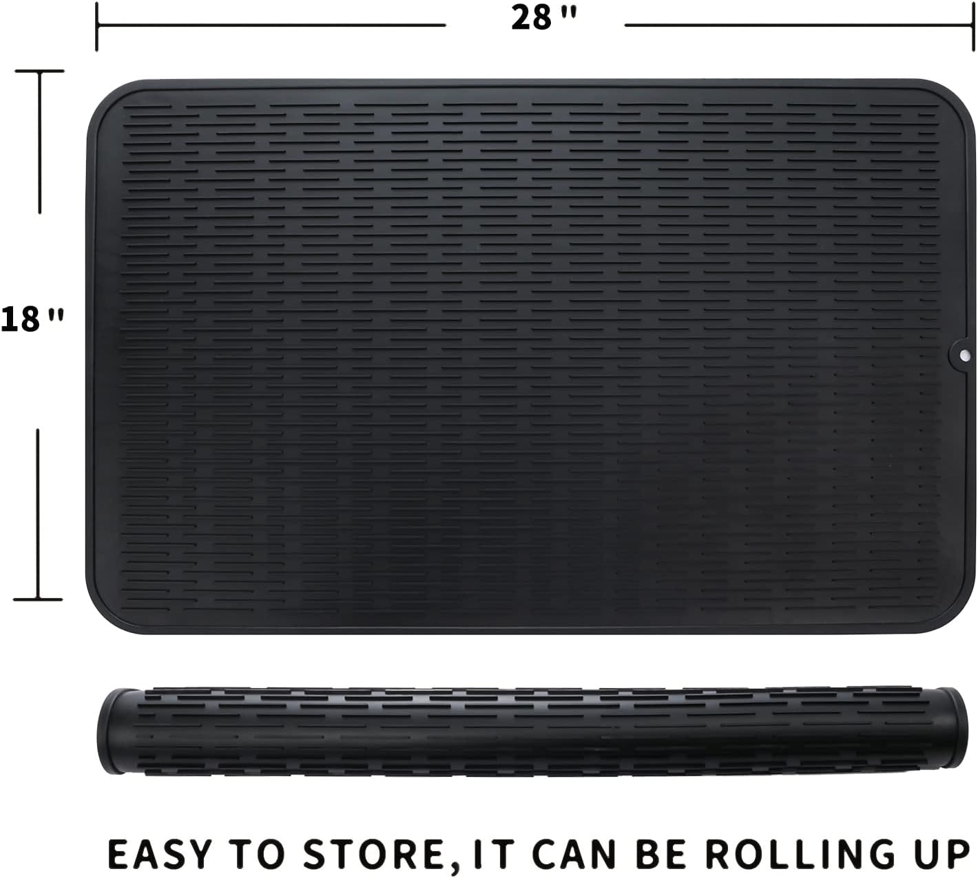 Silicone Dish Drying Mat for Multiple Usage,Easy clean,Eco-friendly,Heat-resistant Silicone Mat for