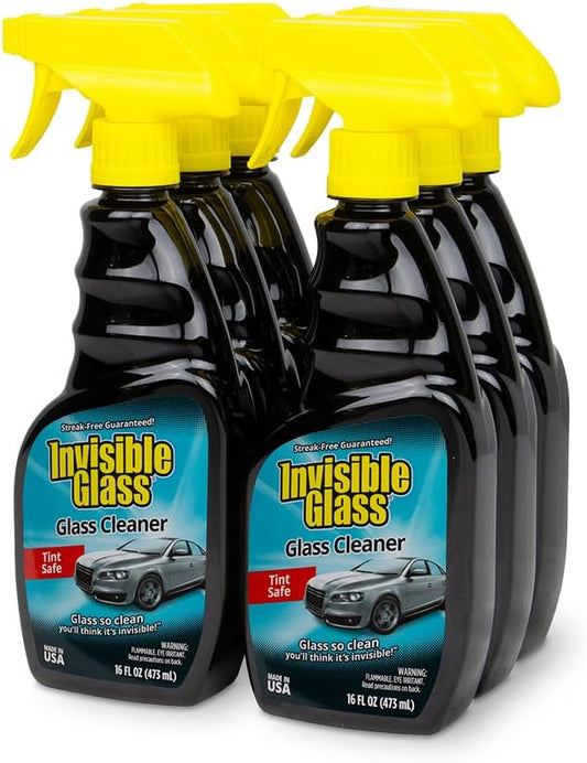 Invisible Glass 92163-6PK Premium Glass and Window Cleaner for Auto and Home Cleans Glass, Windows