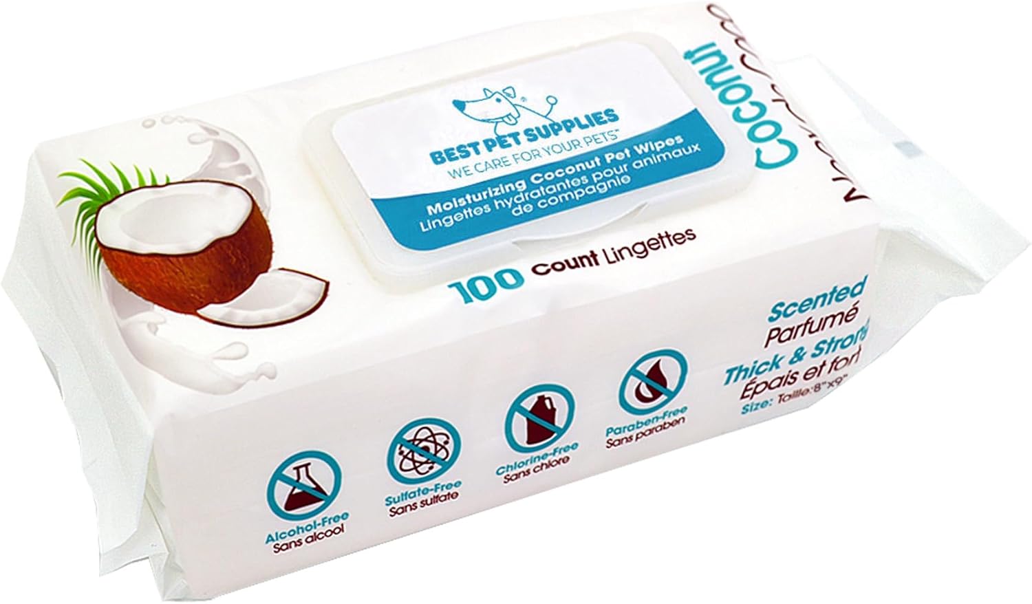 Best Pet Supplies Pet Wipes for Dogs - Dog Wipes Cleaning Deodorizing, for Coats, Ears, Paws