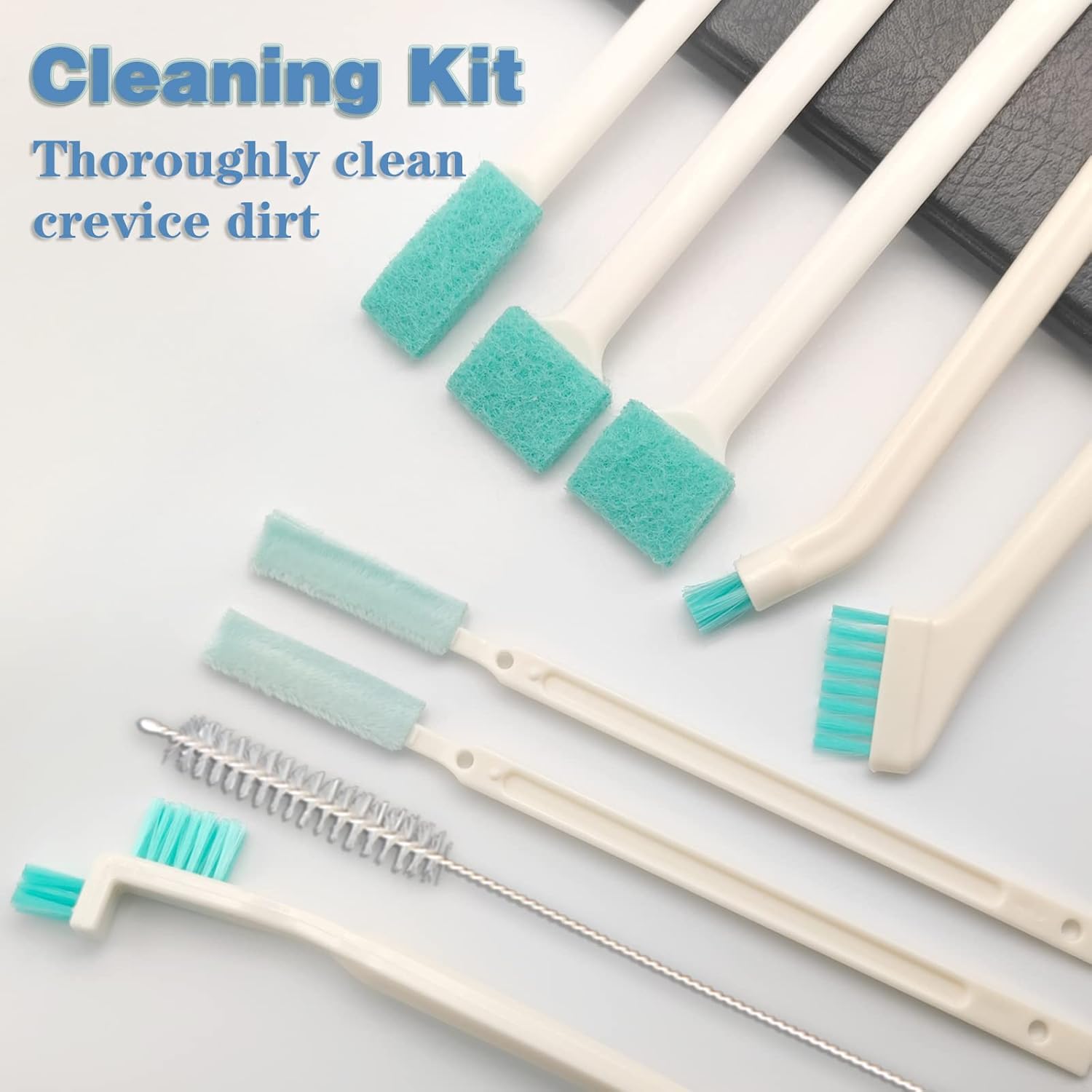 9 Pcs Small Household Cleaning Brushes by ELEMGULY,Deep Detail Crevice Brush Set for Hole, Gap