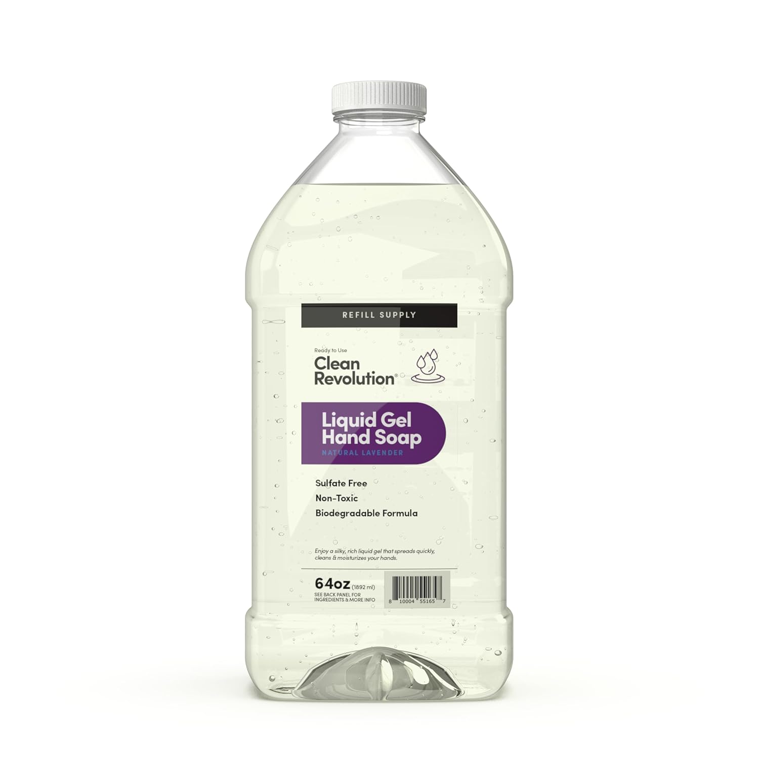 Clean Revolution Liquid Gel Hand Soap, Silky Rich Liquid, Quick Lather, Fast Rinsing, Contains Real