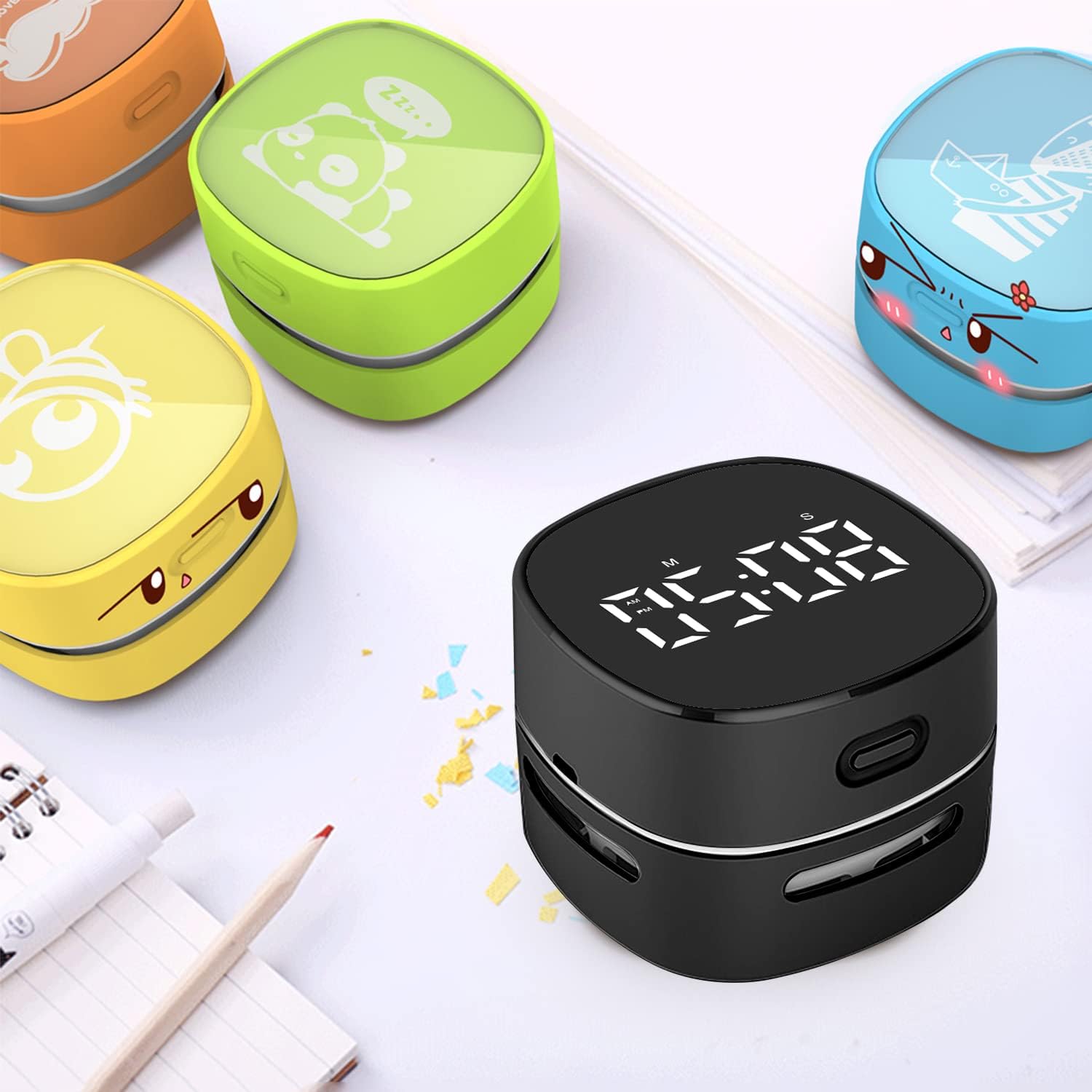 ODISTAR Counter Vacuum Cleaner,Mini Table dust Sweeper Energy with Digital Timer,Endurance up to