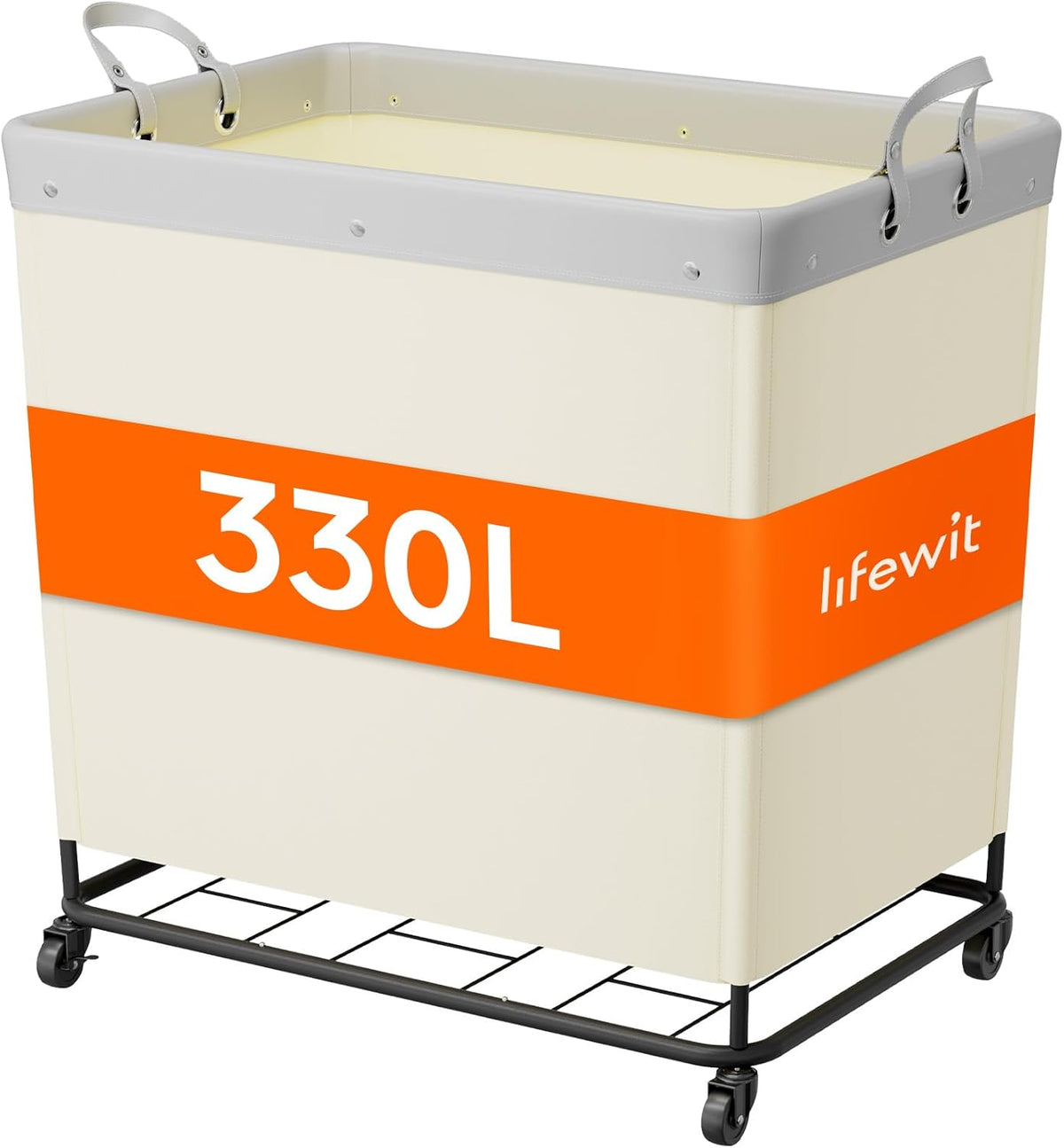 Lifewit 330L Laundry Basket with Wheels, Large Heavy Duty Commercial Rolling Laundry Hamper with