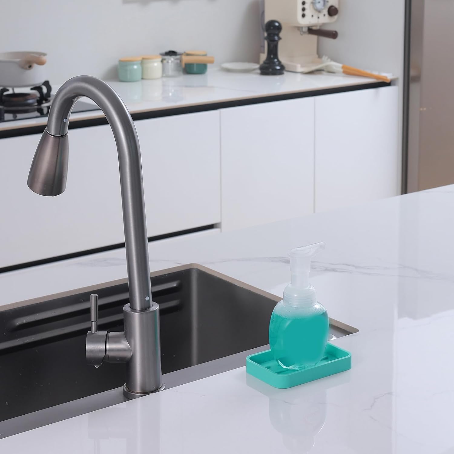 Silicone Kitchen Sink Organizer Tray for Multiple Usage,Easy Clean Sponges Holder for Kitchen