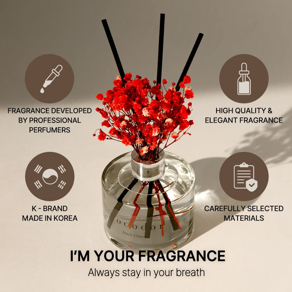 COCODOR Flower Reed Diffuser Set / 6.7oz / White Jasmine/Scent Diffuser with Sticks – view 2
