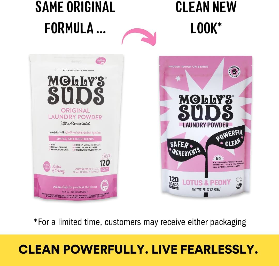 Molly's Suds Original Laundry Detergent Powder | Clean Laundry Detergent Powder for Sensitive Skin