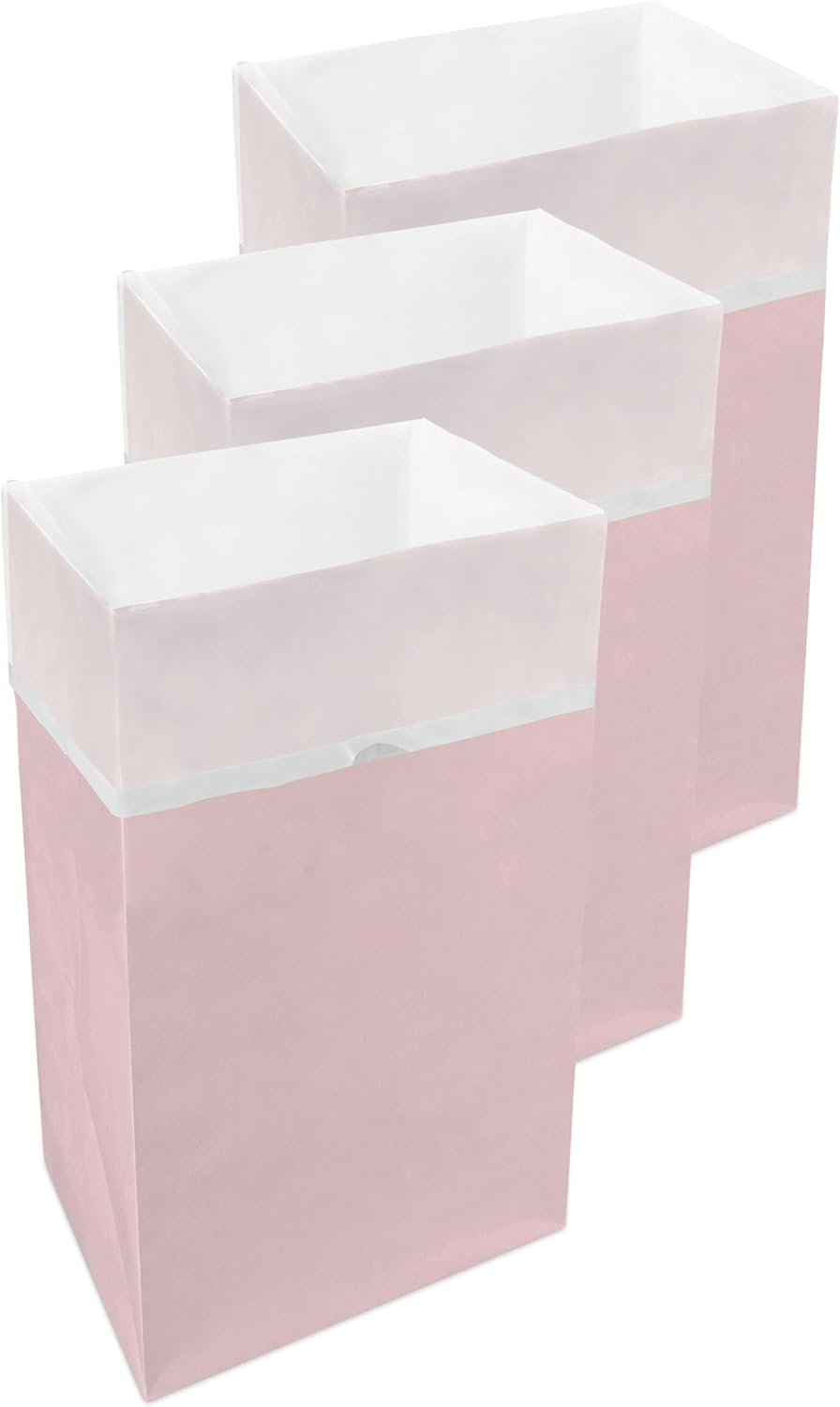 30 Gallon Disposable Pop-Up Trash Cans (3-Pack) with Fitted Bags – Foldable Garbage & Recycling