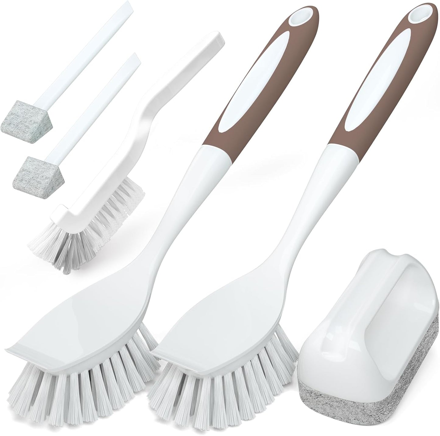 Holikme Cleaning Brush Set, Scouring Pad for Cleaning, Groove Gap Brushes for Pot, Pan, Kitchen