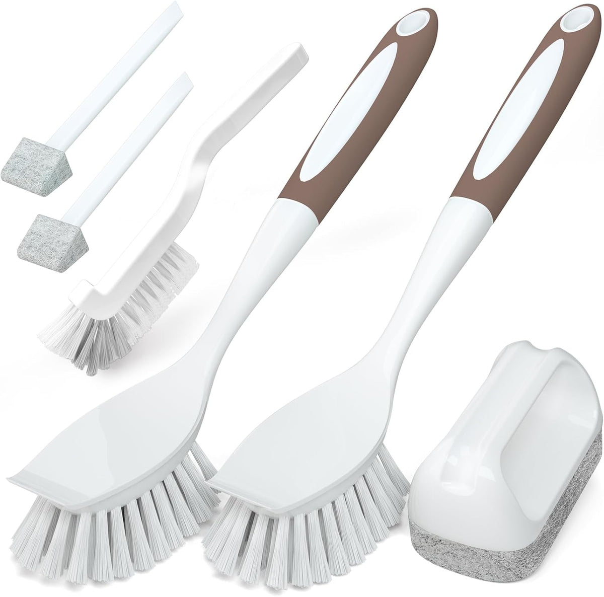 Holikme Cleaning Brush Set, Scouring Pad for Cleaning, Groove Gap Brushes for Pot, Pan, Kitchen