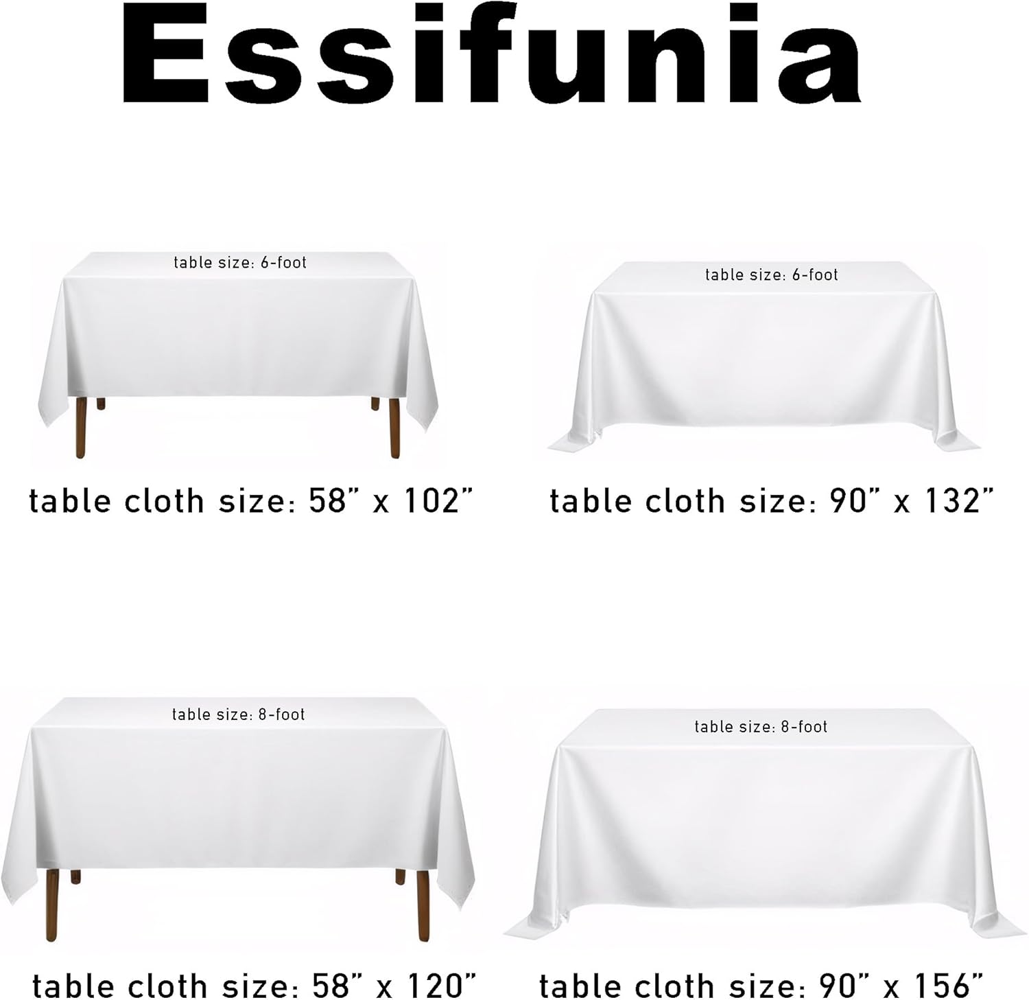 Classic Gingham Buffalo Tablecloth Fabric - Oblong 90x132 Inch Water Proof Checkered Table Cloth