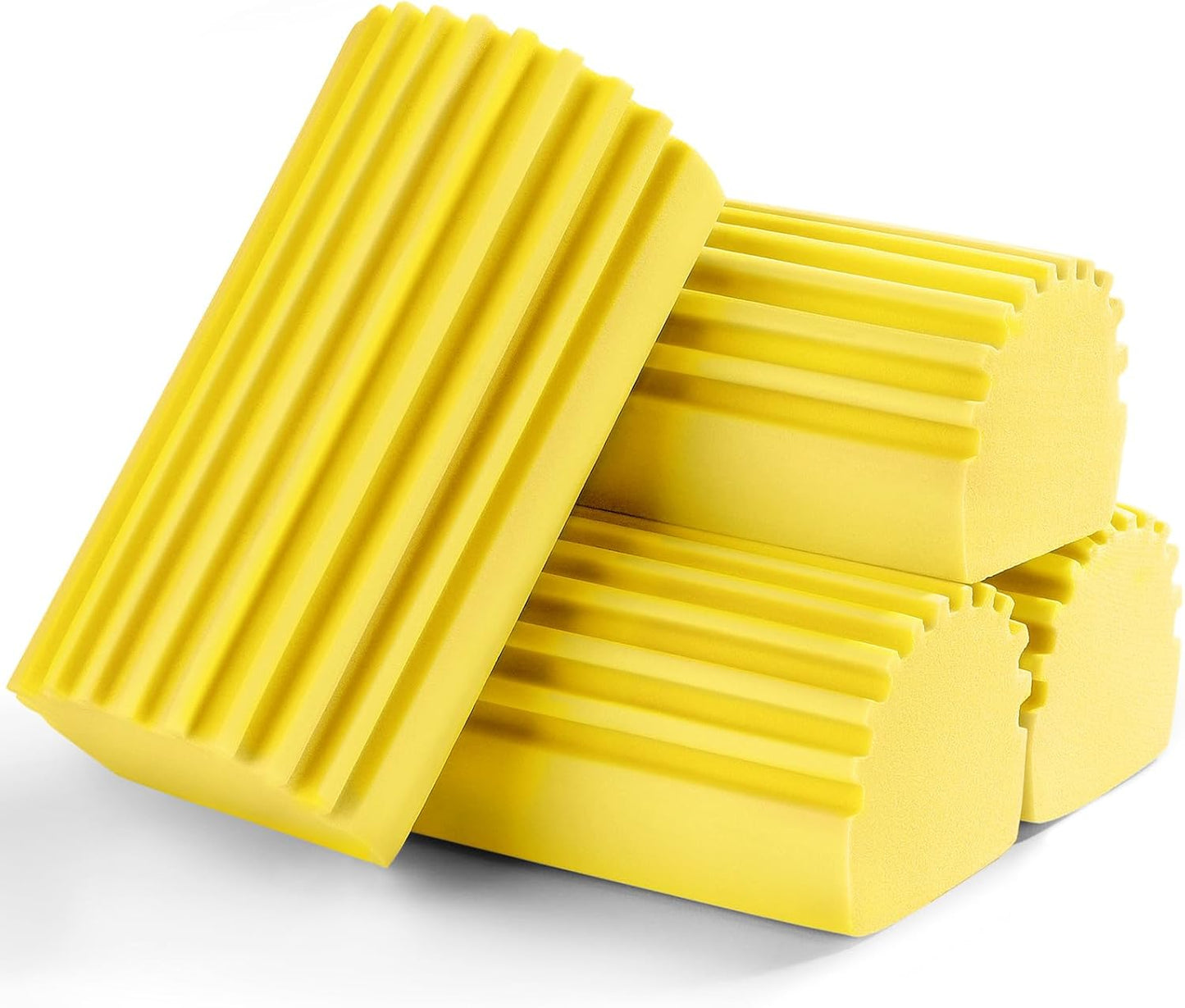 4-Pack Damp Clean Duster Sponge Brush for Cleaning Blinds, Glass, Baseboards, Vents, Railings