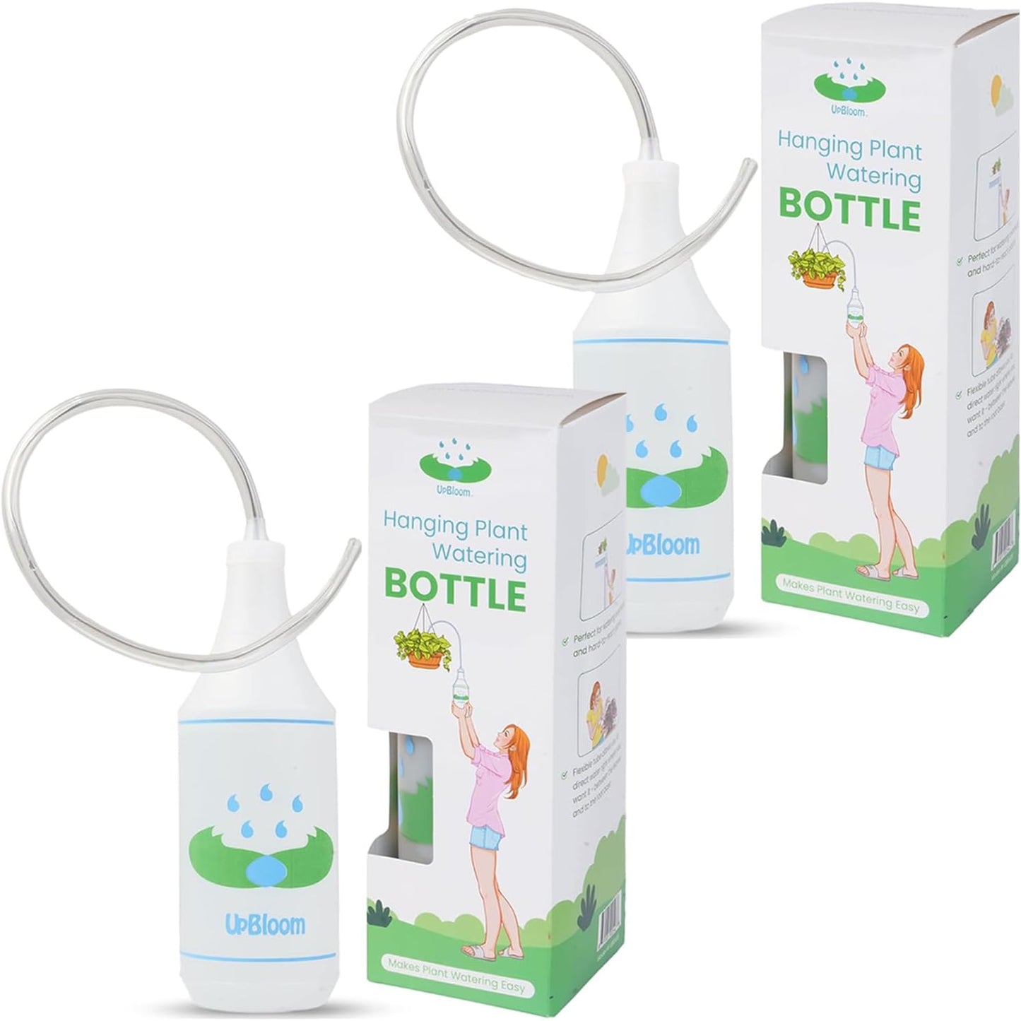 UpBloom - 32 Oz Squeeze Bottle for Hanging Plants, Squirt Bottle/Water Container for Outdoor/Indoor