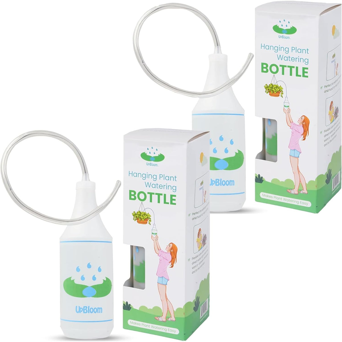 UpBloom - 32 Oz Squeeze Bottle for Hanging Plants, Squirt Bottle/Water Container for Outdoor/Indoor
