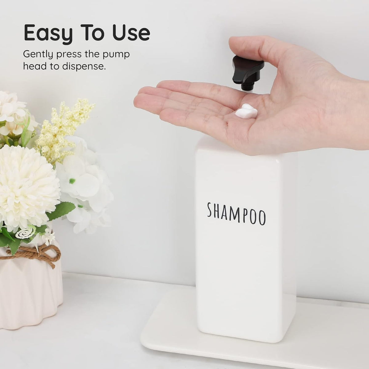 Segbeauty Square Soap Dispenser Refillable, 3pcs 16.9oz Plastic Pump Bottles, 500ml Empty Reusable
