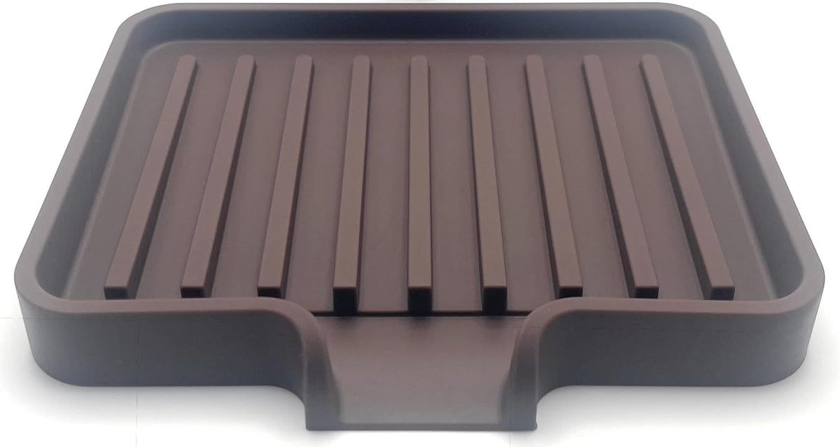 Happitasa Silicone Soap Dish Tray and Sponge Holder with Drain Chute, Pack of 2 | Bathroom and