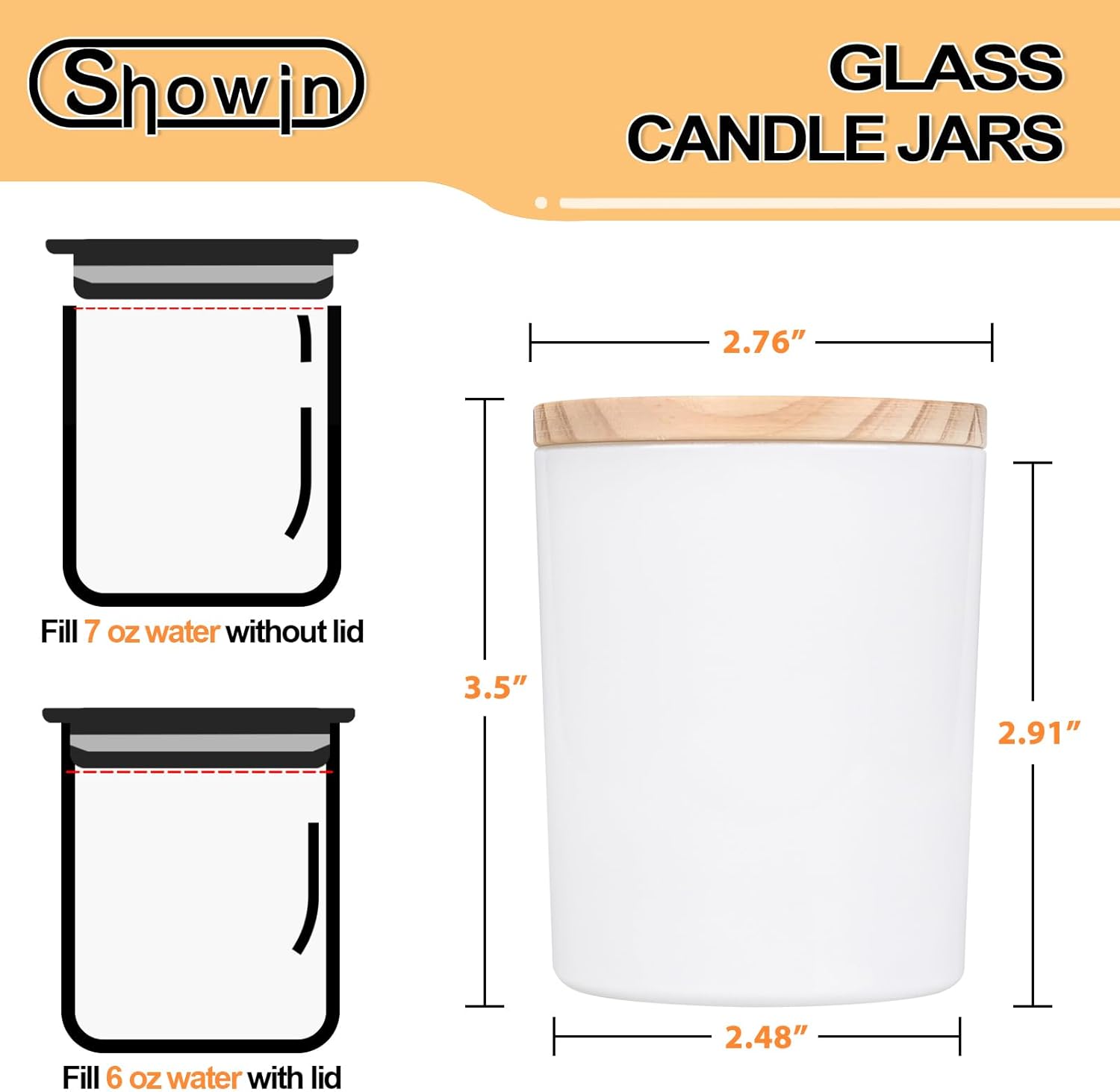Thick Candle Jars for Making Candles 12 Pcs, 14 OZ Empty Jars with Wood Lids for Candle Making