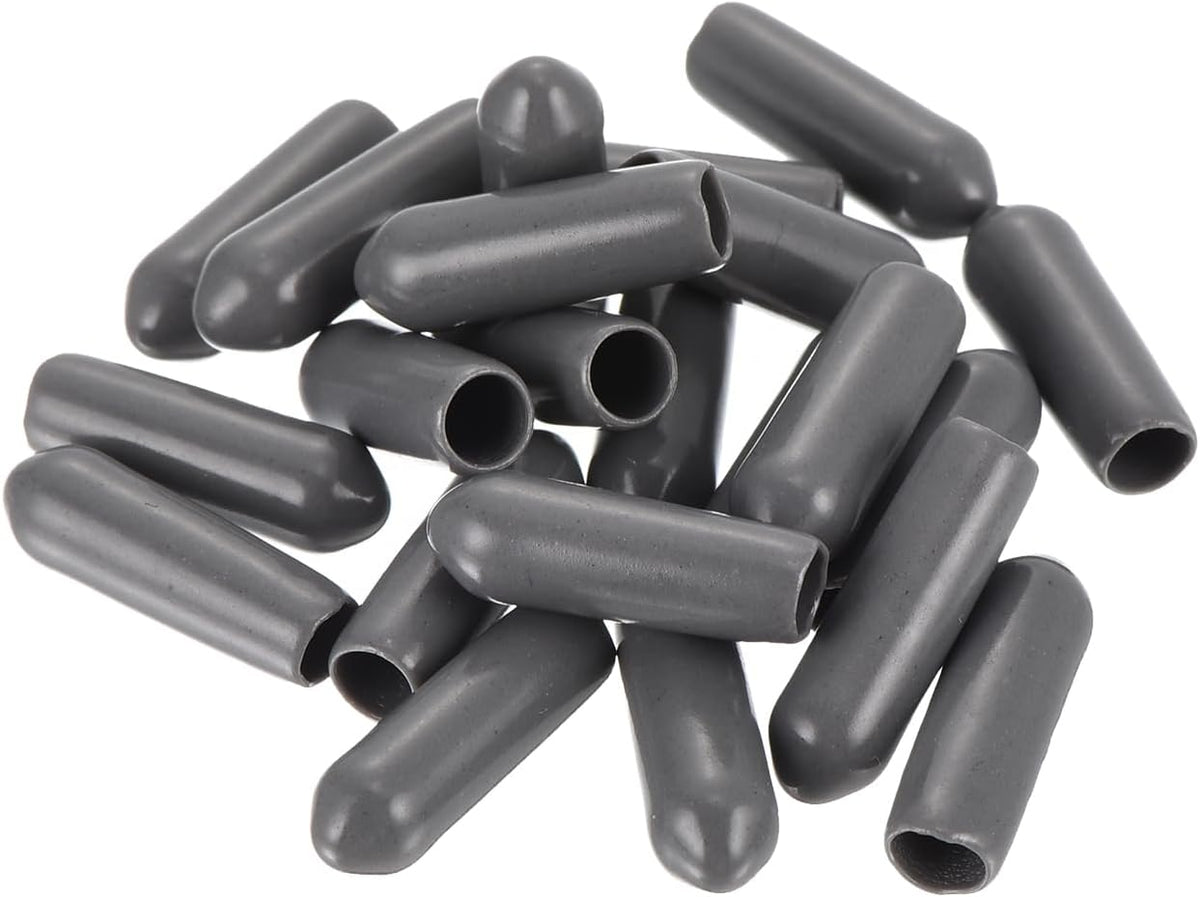 uxcell 20pcs Rubber End Caps 4mm ID Vinyl PVC Round Tube Bolt Cap Cover Screw Thread Protectors