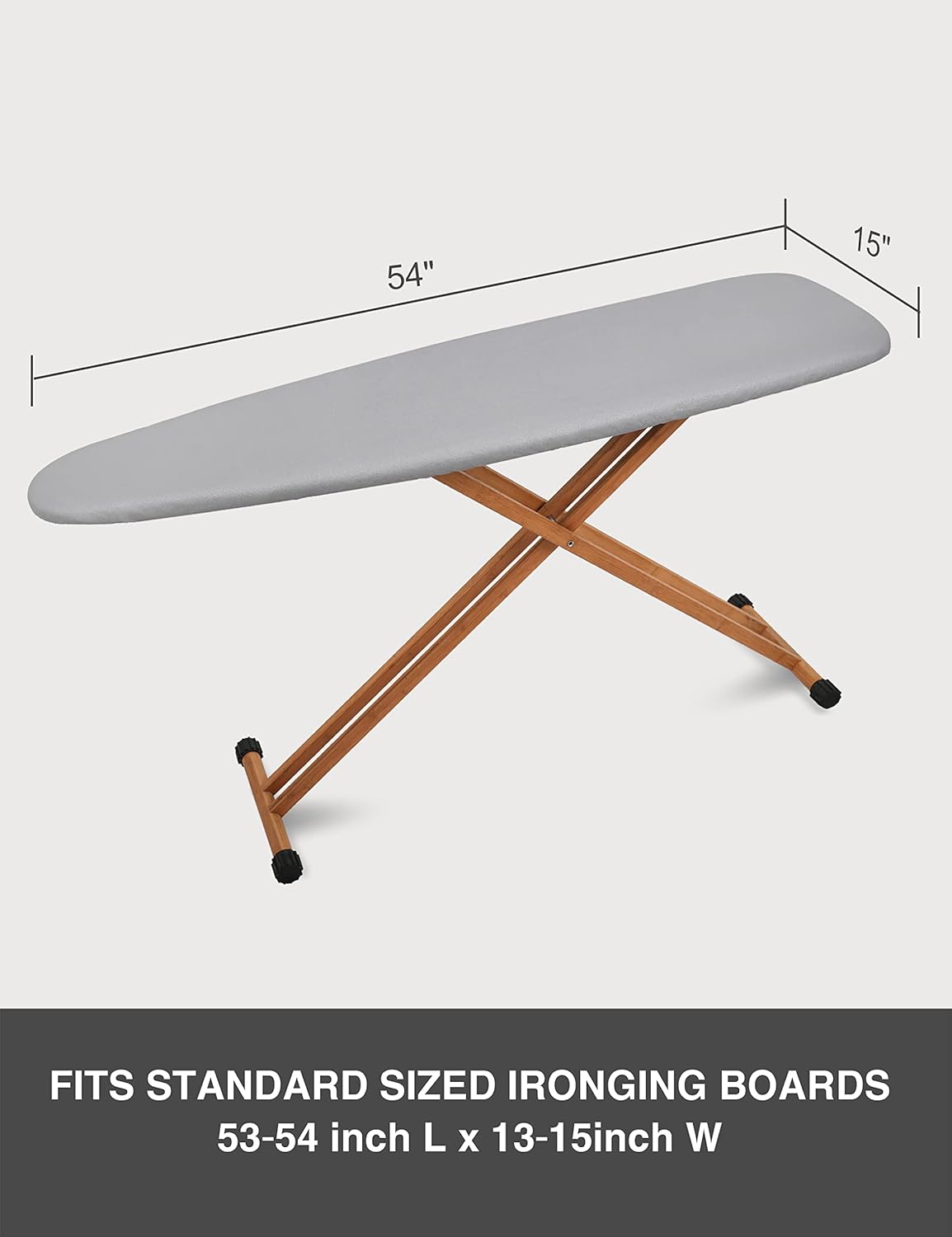 Extra Thick Ironing Board Cover and Pad, Resist Scorching and Staining, 15x54 Reflective Silicone