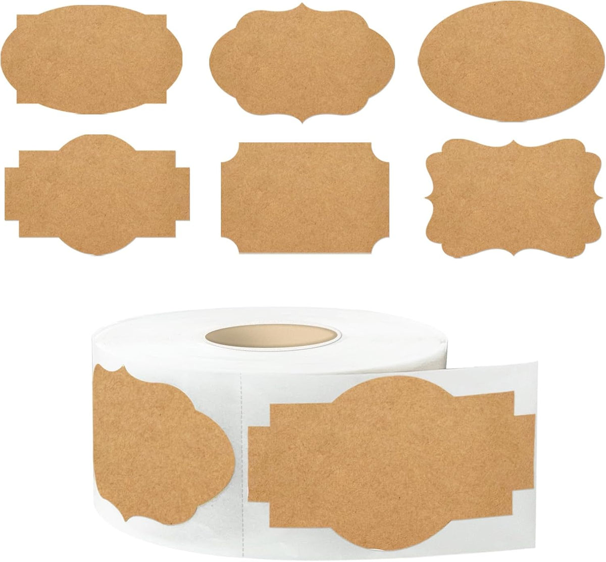 350 PCS Gift Tags Stickers Name Labels Stickers,2" x 1.2" Fancy Shape Stickers Self-Adhesive