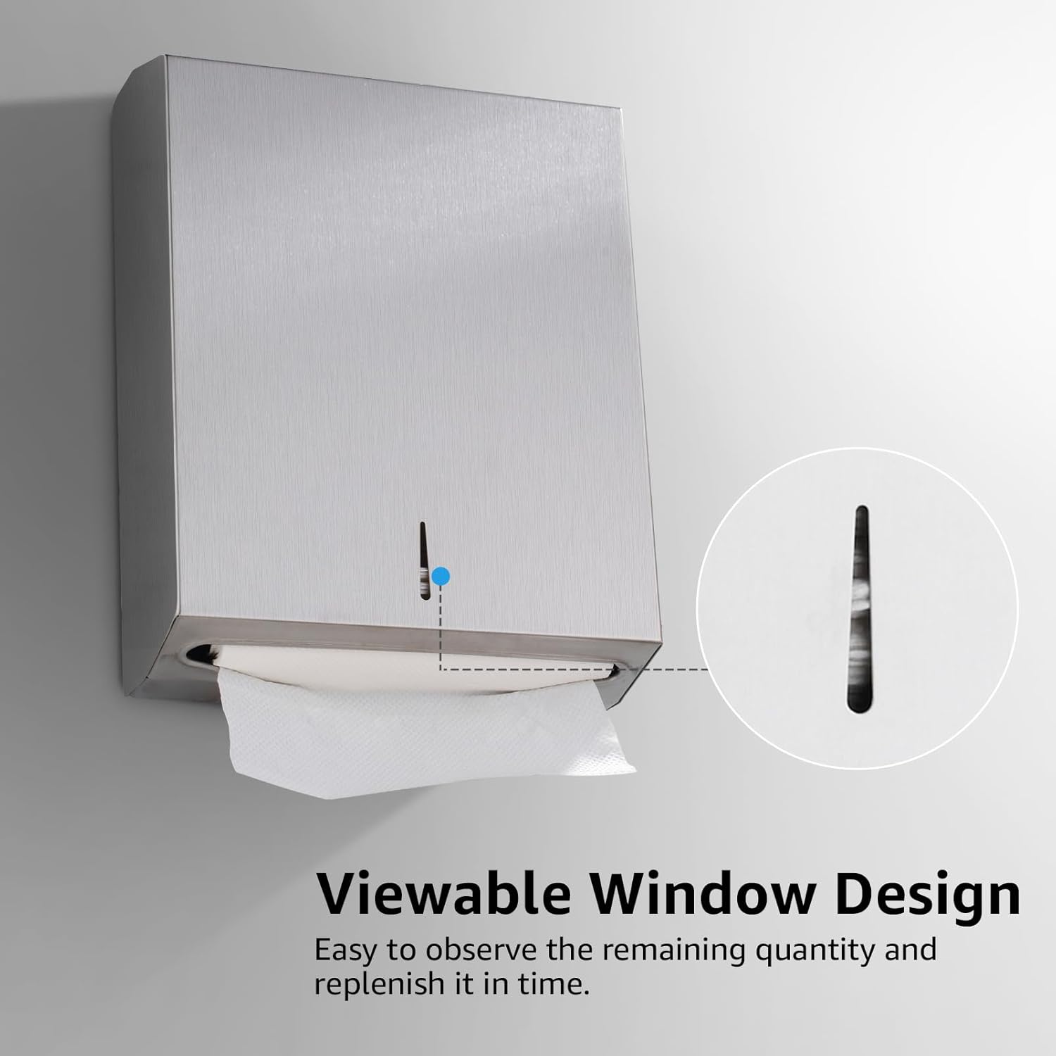 Paper Towel Dispenser Wall Mount - Multifold Trifold Paper Towel Dispensers, Large Capacity