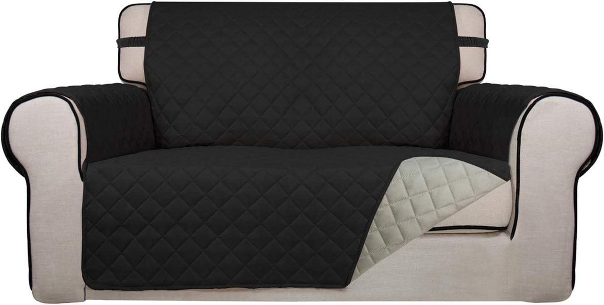 PureFit Reversible Quilted Sofa Cover, Water Resistant Slipcover Furniture Protector, Washable