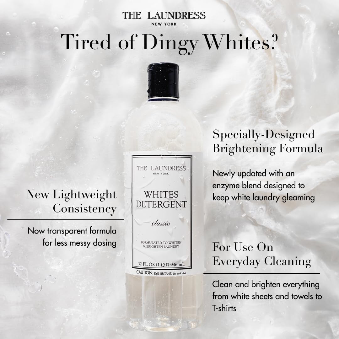 The Laundress Whites Detergent, Concentrated Laundry Detergent Liquid, Whiten & Brighten Clothes