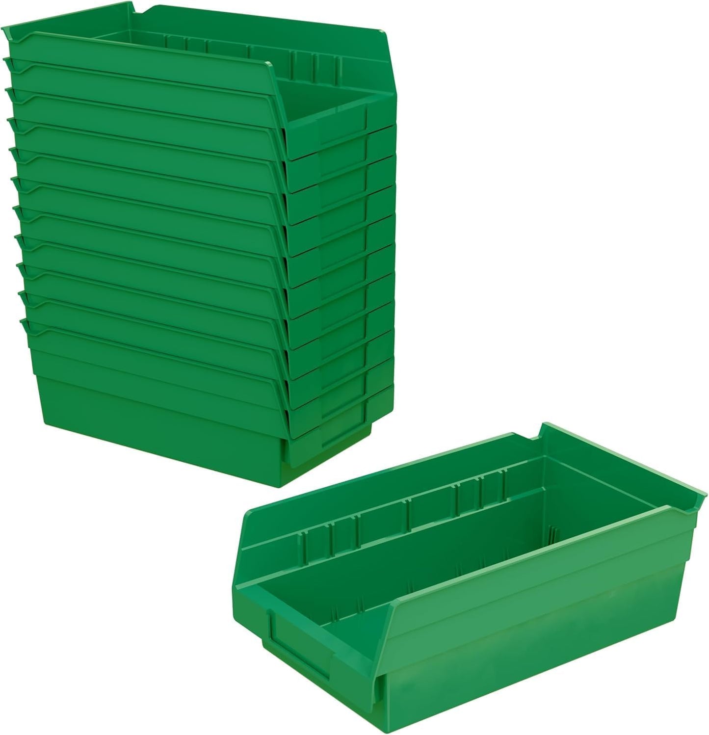 Akro-Mils 30130 Plastic Shelf Bins, Heavy Duty Storage Bins for Garage, Closet, and Drawer