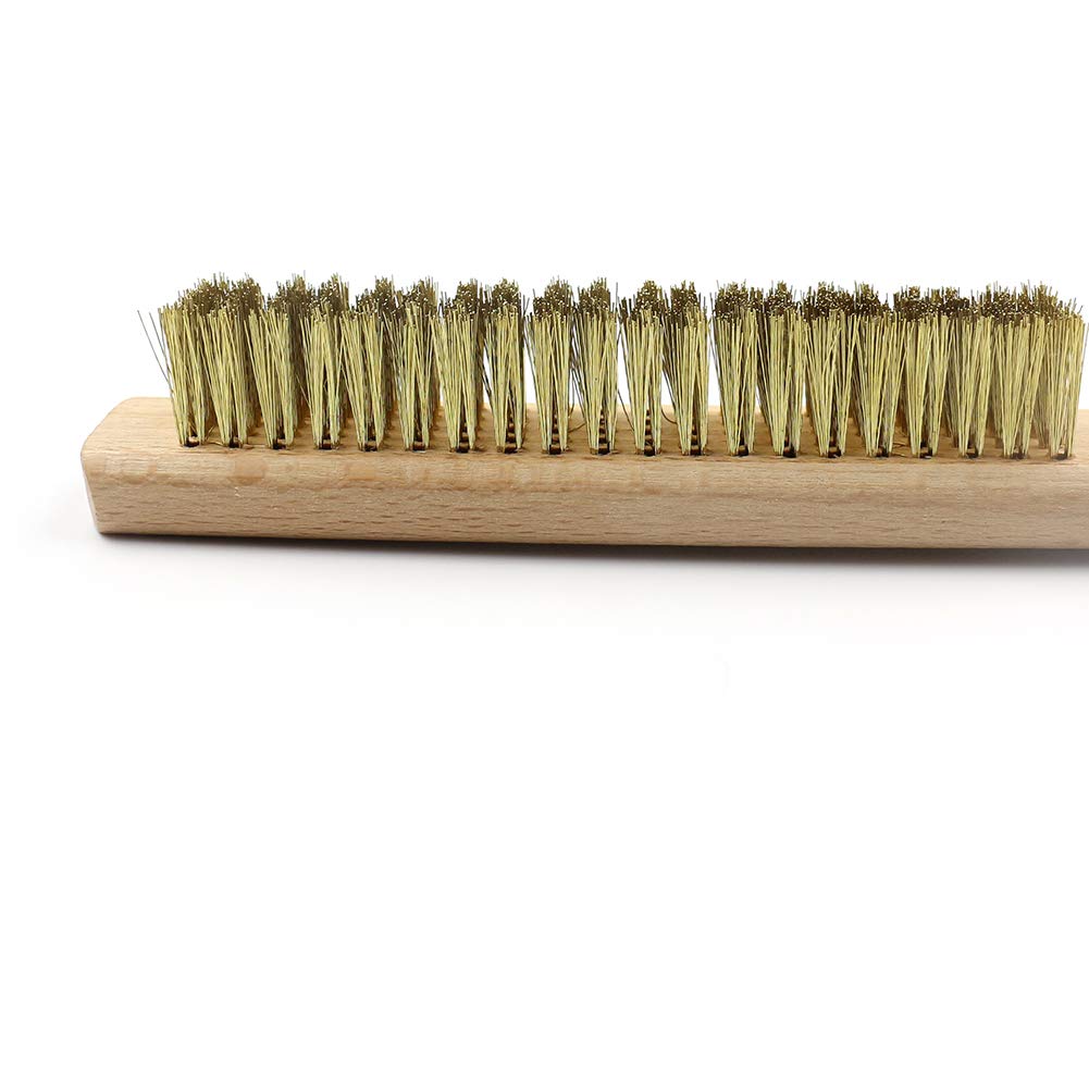 MAXMAN Brass Brush, Soft Brass Bristle Wire Brush for Cleaning Metal Rust, Welds, Home and Kitchen