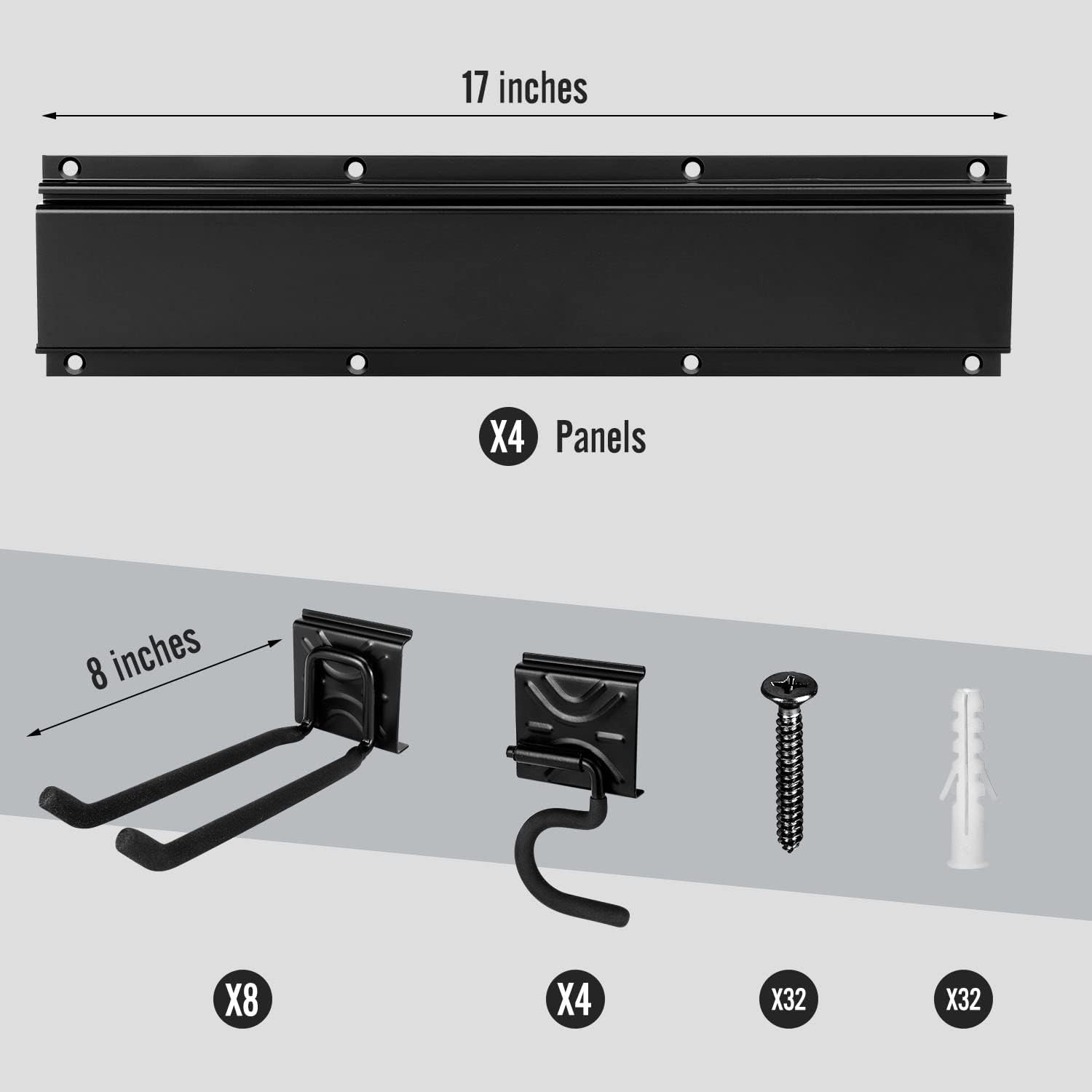 Garage Garden Tool Storage Rack Organizer Wall Mount, Yard Shovel Rack Holder Organization
