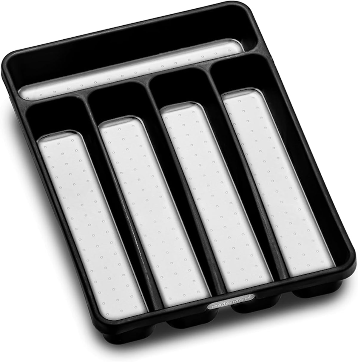 madesmart Classic Mini Silverware Tray, Soft Grip, Non-Slip Kitchen Drawer Organizer, 5