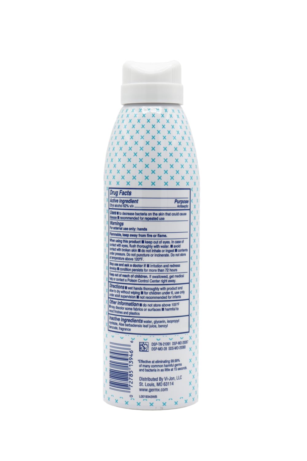Germ-X Hand Sanitizer Spray, Non-Drying & Moisturizing with Vitamin E, Instant and No Rinse