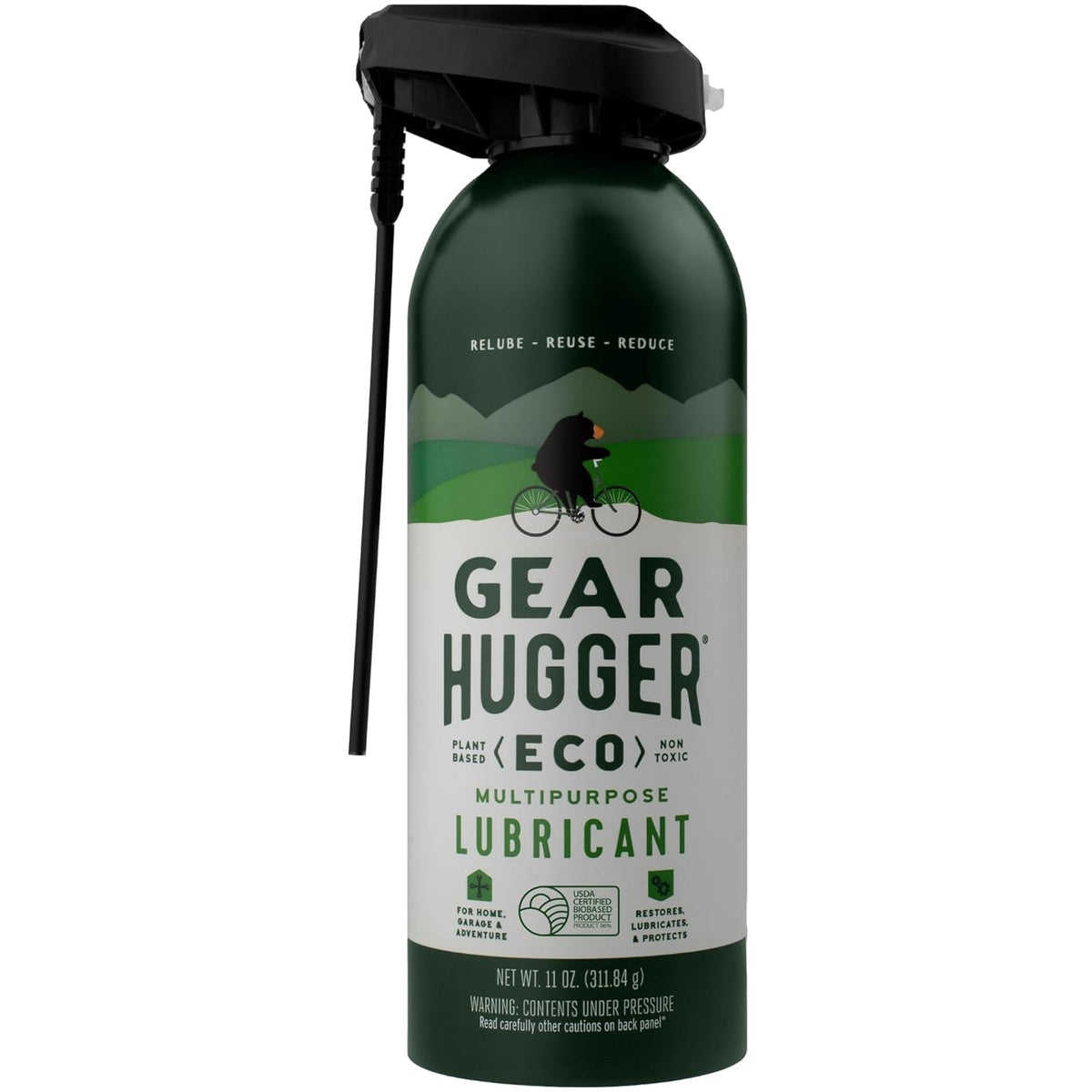 Gear Hugger Multipurpose Lubricant - Eco-Friendly (11 oz, Pack of 1), Rust Remover - Garage Door