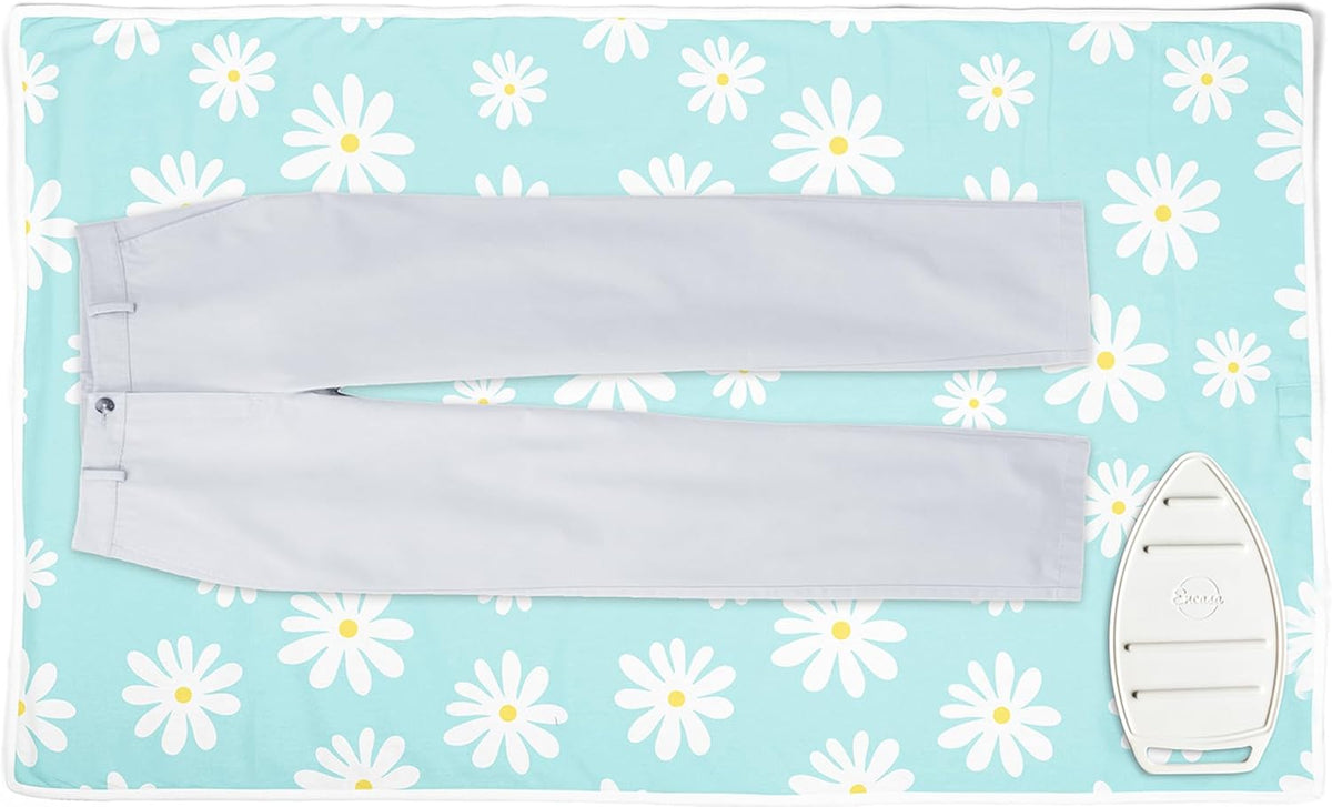 Encasa XO Ironing Mat/Pad (Large 48"x28") with 3mm Padding & Silicone Iron Rest for Steam Pressing